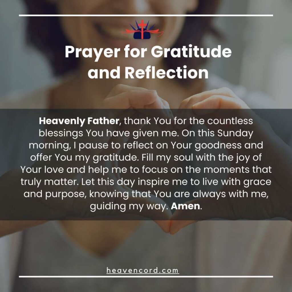 Prayer for Gratitude and Reflection