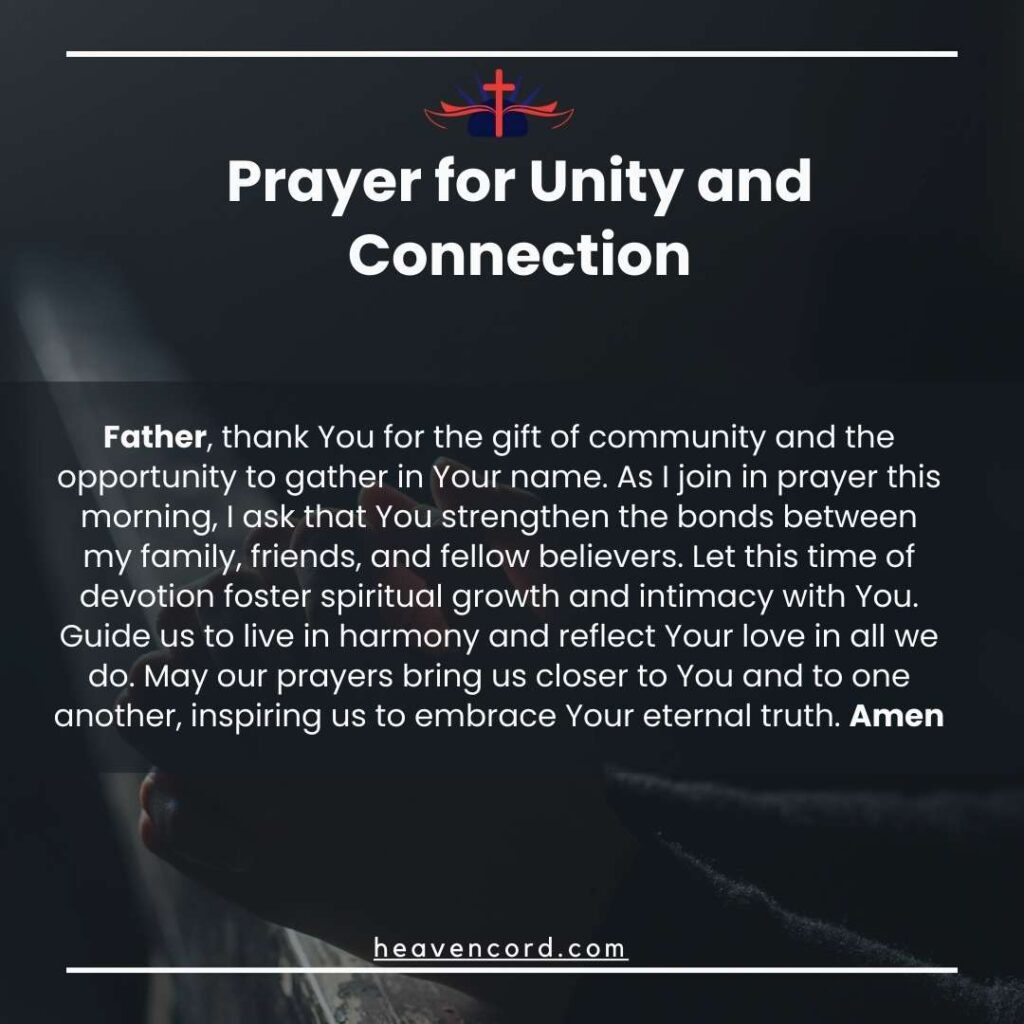 Prayer for Unity and Connection